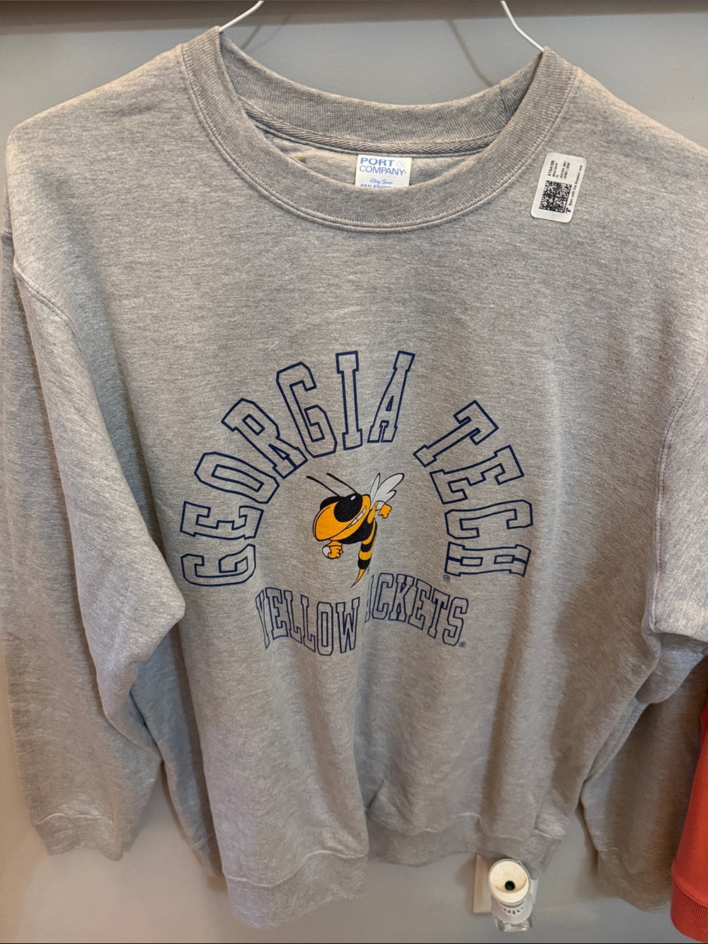 Georgia Tech Crewneck Sweatshirt with Yellow Jacket Logo